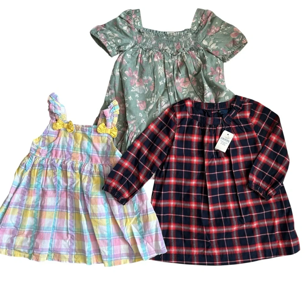 Lot of 3,GAP Baby B’Gosh,Little Starter Bundle Dress